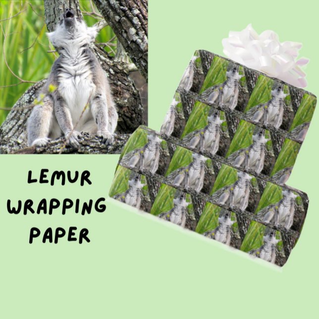 Lemur Wrapping Paper singen Geschenkpapier (Von Creator hochgeladen)