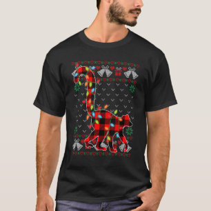 Lemur Xmas Lights Ugy Weihnachtssüßer T-Shirt