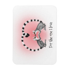 Lemuren in der Liebe niedlich Valentinmagneten Magnet