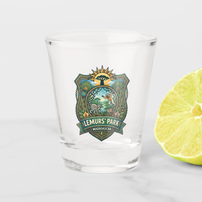 Lemuren-Park Madagaskar Schnapsglas (Vorderseite)