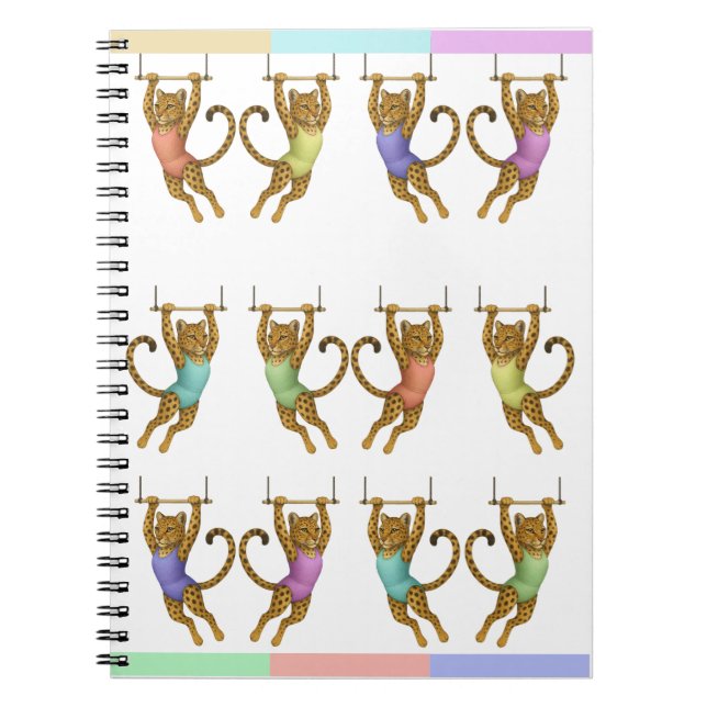 Lena Leopard Trapezartistin Notizblock (Vorderseite)