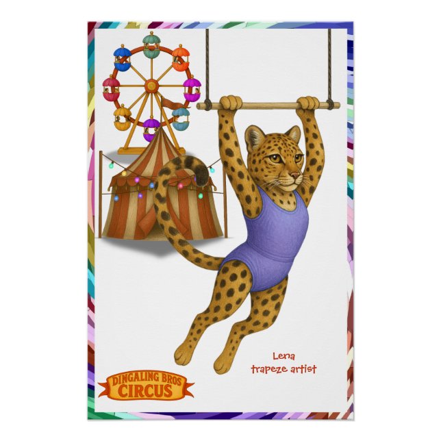 Lena Leopard Trapezartistin Poster (Vorderseite)