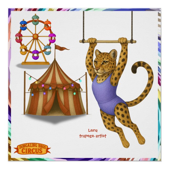 Lena leopard trapeze artist poster (Vorderseite)