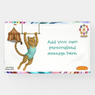 Lena Leopard Trapezkünstlerin Banner