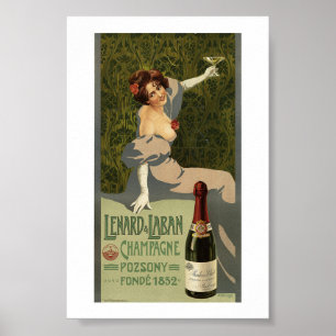 Lenard & Laban, Champagner, Vintag, Poster