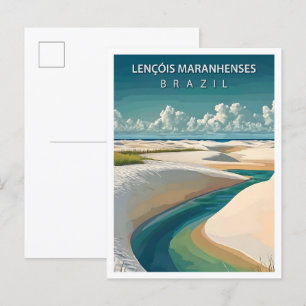 Lencois Maranhenses Brazil Travel Postkarte