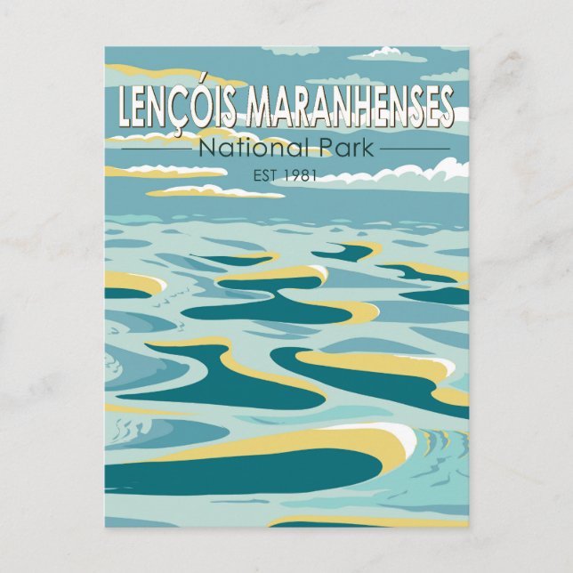 Lencois Maranhenses National Park Brazil Vintage Postkarte (Vorderseite)