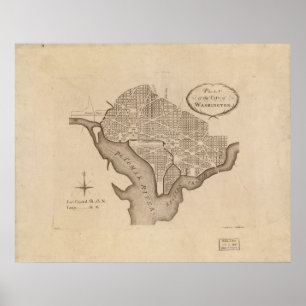 L'Enfants Plan von Washington Poster