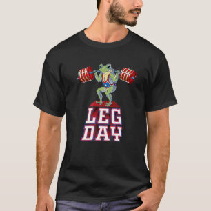 Leng Day Frog Weichteiltraining Squat Gym Training T-Shirt
