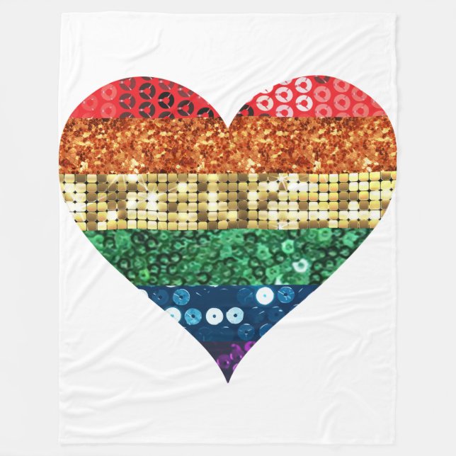 Leng Regenbogenhaut Fleecedecke (Vorderseite)