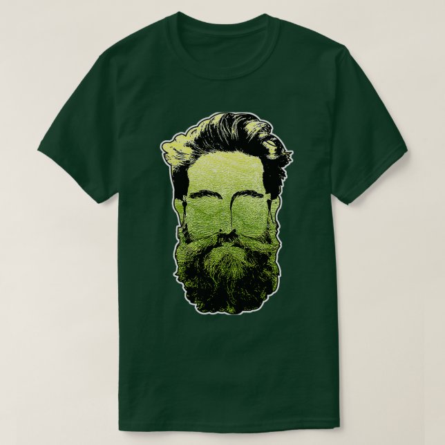 Length Beard Funnny Beardeds Facial 3 T-Shirt (Design vorne)