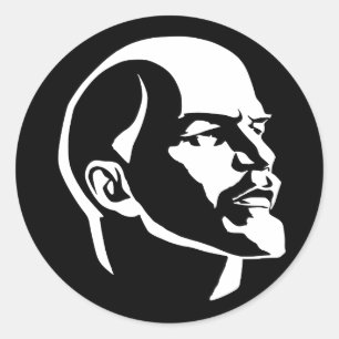 Lenin Kopf Runder Aufkleber