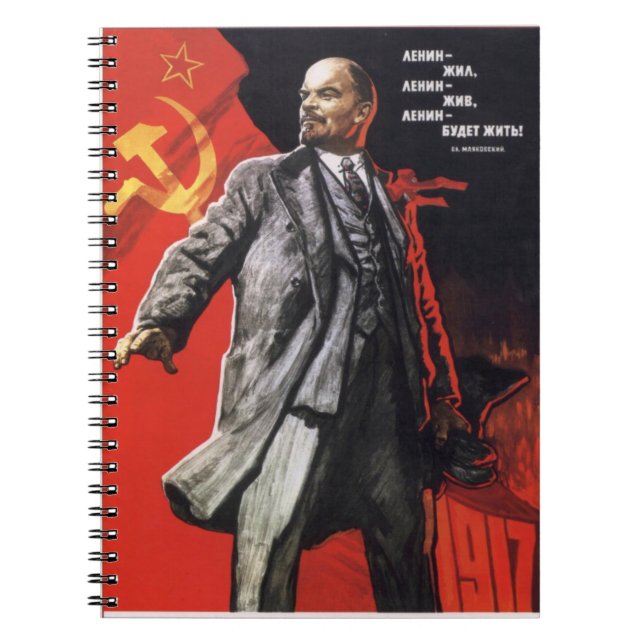 Lenin lebt Notizbuch Notizblock (Vorderseite)