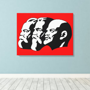 Lenin, Marx, Engels, Sowjetunion, Kommunismus Leinwanddruck