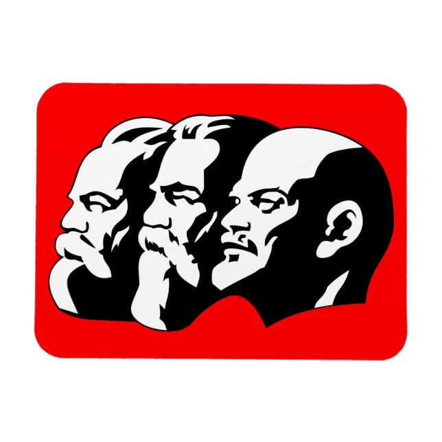 Lenin, Marx, Engels, Sowjetunion, Kommunismus Magnet (Horizontal)