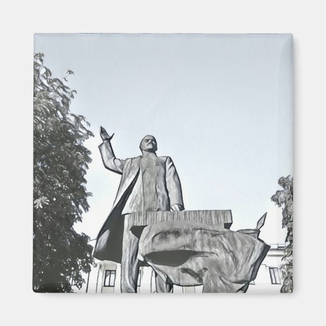 Lenin Monument Sketch Magnet (Vorne)