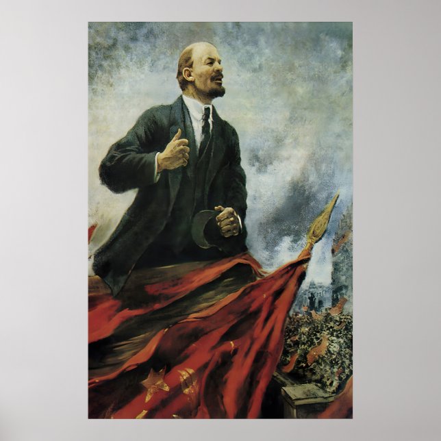 Lenin Portrait Soviet Propaganda Poster - CCCP (Vorne)