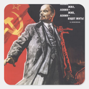 Lenin Quadratischer Aufkleber