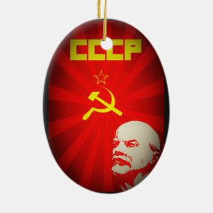 Lenin Russland Sowjet Kommunismus Propaganda Vinta Keramikornament