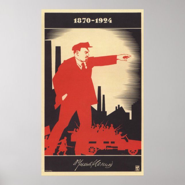 Lenin sowjetisches Poster (Vorne)