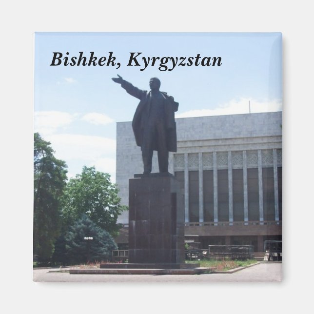Lenin Statue, Bischkek, Kirgisistan Magnet (Vorne)