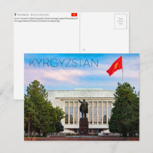 Lenin-Statue, Bischkek, Kirgisistan Reise-Postkart Postkarte