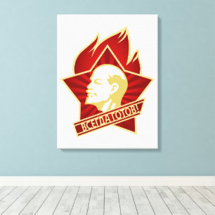Lenin, UdSSR, CCCP, Sowjetunion, Kommunismus Leinwanddruck