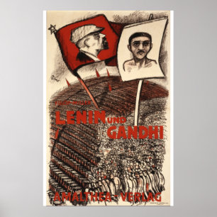 Lenin und Gandhi Poster