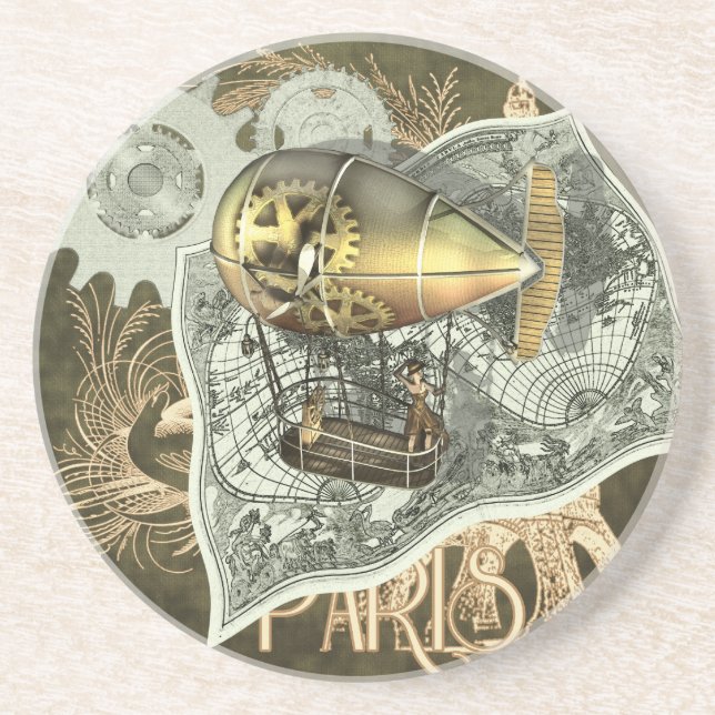 Lenkbar-Luft-Ausflug-Sandstein-Untersetzer Sandstein Untersetzer (Vorne)