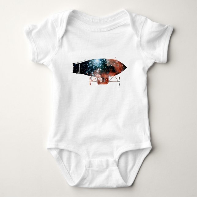 Lenkbareszeppelin-Silhouette Baby Strampler (Vorderseite)
