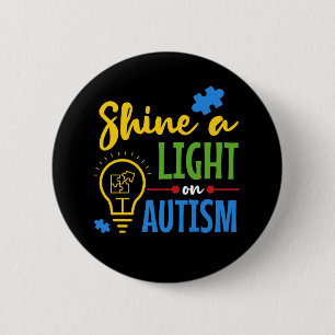 Lenke das Licht auf Autismus Button