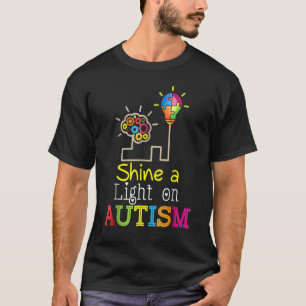 Lenke das Licht auf Autismus Puzzle-Birne Autismu T-Shirt
