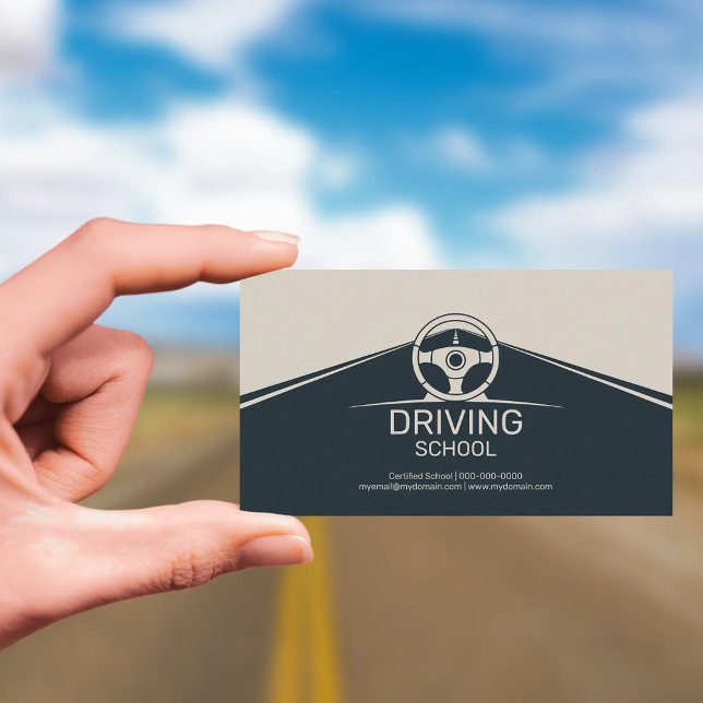Lenkrad - Fahrschule Visitenkarte (Steering Wheel - Driving School Business Card)
