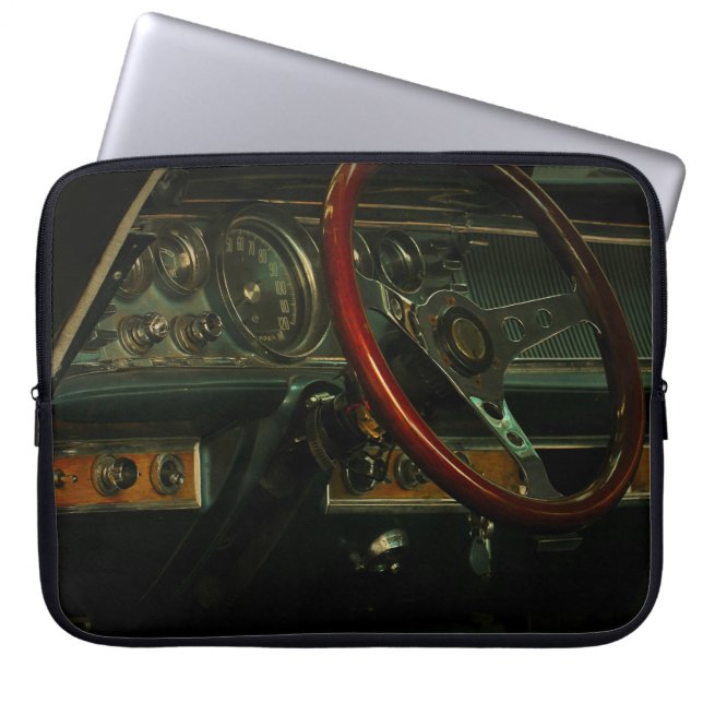 Lenkrad-Notebook-Rückenlehne für klassische Fahrze Laptopschutzhülle (Vorderseite)