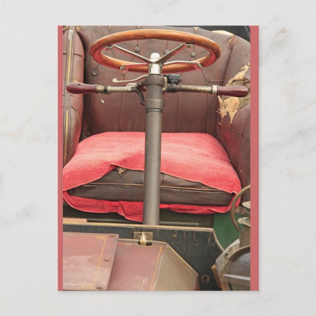 Lenkrad und Vorsitz Postkarte (Vorderseite)