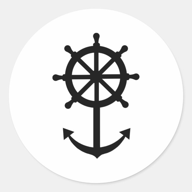 Lenkradanker Runder Aufkleber (Vorderseite)