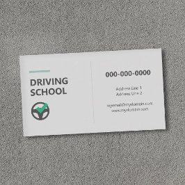 Lenkradsymbol - Fahrschule  Visitenkarte
