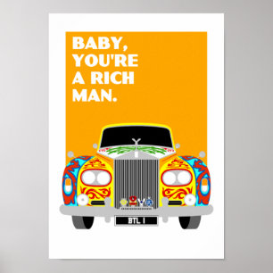 Lennon Classic Painted Psychedelic Car Poster