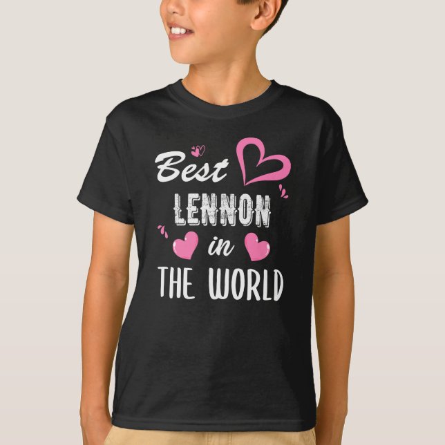 Lennon Name, Best Lennon in der Welt T-Shirt (Vorderseite)