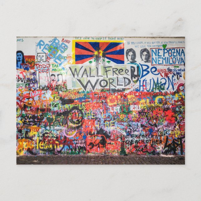 Lennon Wall (Prag, Tschechische Republik) Postcard Postkarte (Vorderseite)