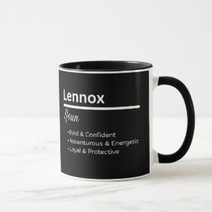 Lennox Jungenname Definition Personalisierter Bech Tasse