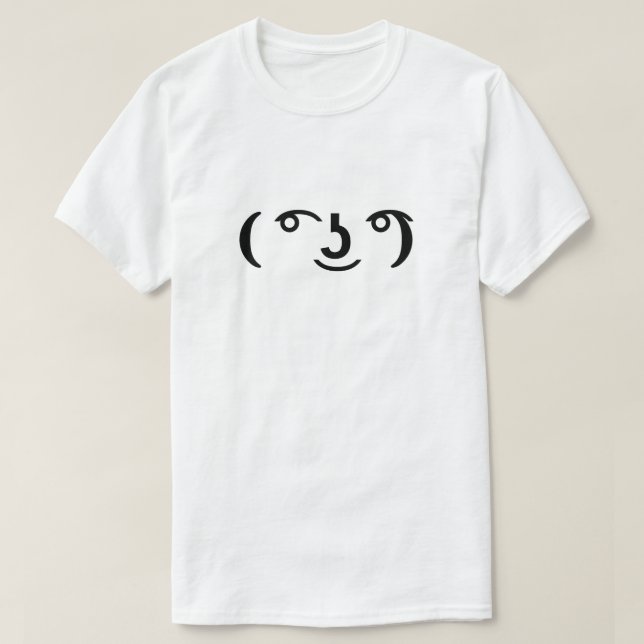 Lenny Face Minimale Meme-Kunst T-Shirt (Design vorne)