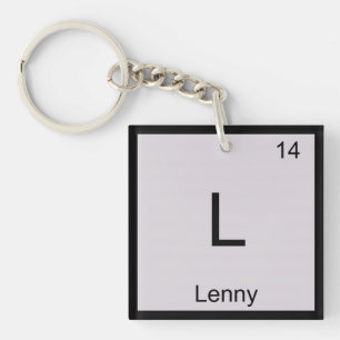 Lenny Name Chemie Element Periodensystem Schlüsselanhänger