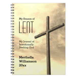 LENT JOURNAL Seeking God Lenten Cross Personalisie Notizblock