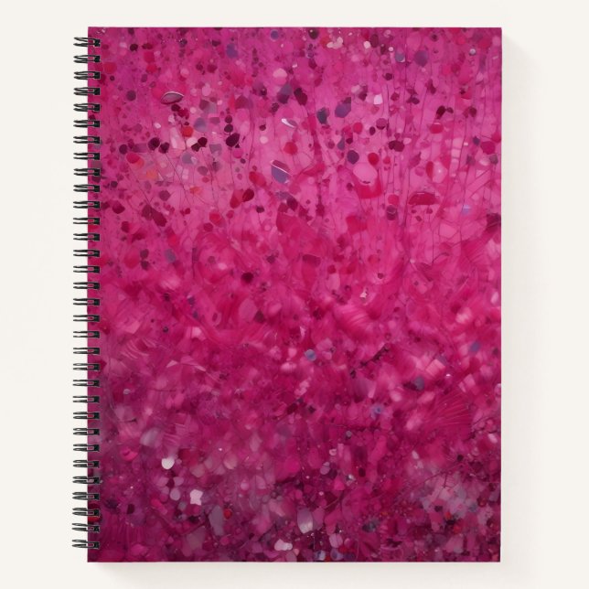 Lentejuelas en Rosa Intenso Notizbuch (Vorderseite)