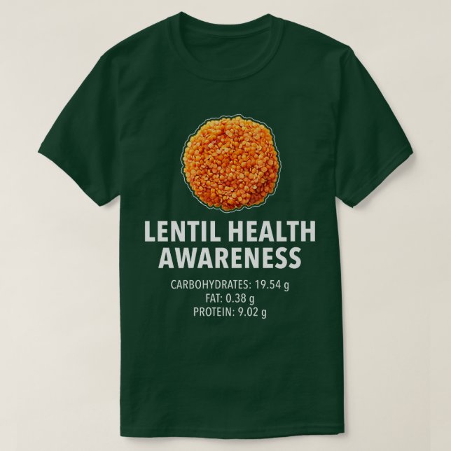 Lentil Health Epert Brown Yellow French Green T-Shirt (Design vorne)