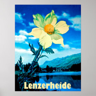 Lenzerheide, Schweiz, Sommer Blume am See Poster