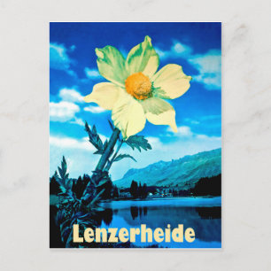 Lenzerheide, Schweiz, Sommer Blume am See Postkarte