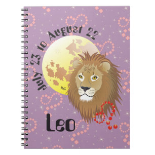 Leo 23. Juli auf August 22 Notebook Notizblock