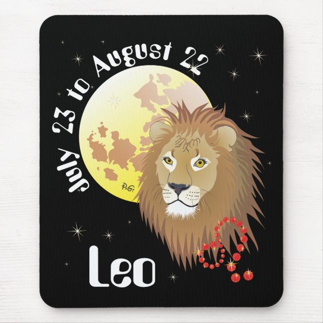 Leo 23. Juli bis August 22 Mouse Pad Mousepad (Vorne)